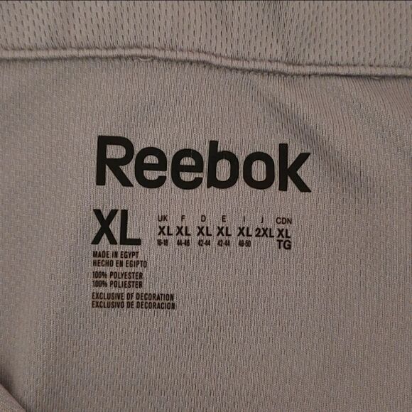 Men's Reebok Lightweight 1/4-Zip Pullover Gray XL - Picture 3 of 3